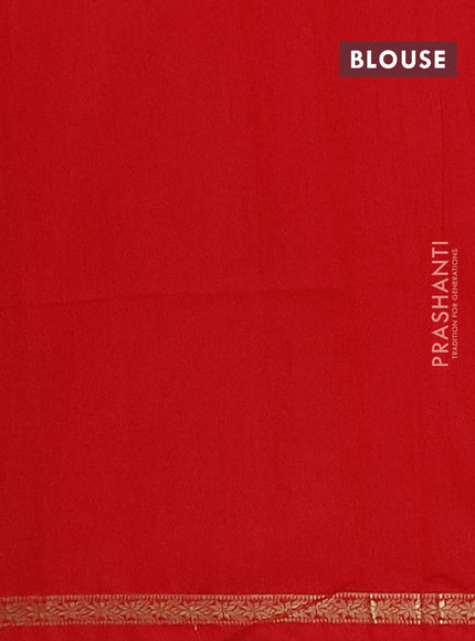 Semi maheswari cotton saree yellow and red with zari woven buttas and small zari woven border