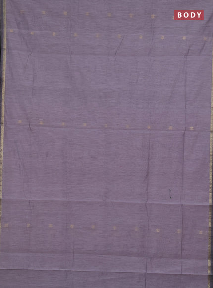 Semi maheswari cotton saree grey shade and magenta pink with zari woven buttas and small zari woven border