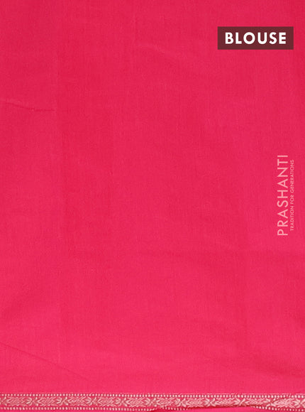Semi maheswari cotton saree orange and pink with zari woven buttas and small zari woven border