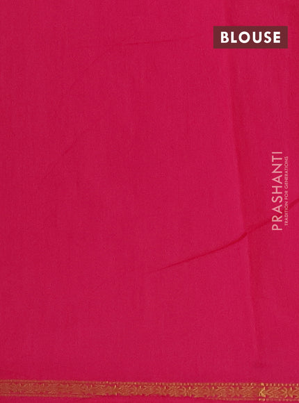 Semi maheswari cotton saree sandal shade and pink with zari woven buttas and small zari woven border
