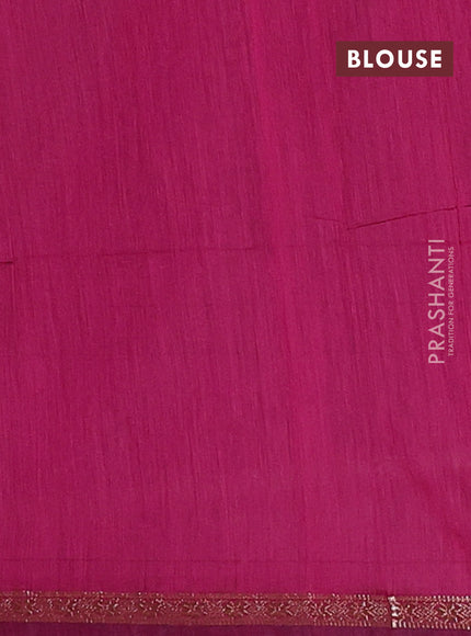 Semi maheswari cotton saree navy blue and magenta pink with zari woven buttas and small zari woven border