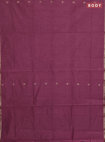 Semi maheswari cotton saree onion pink and green with zari woven buttas and small zari woven border