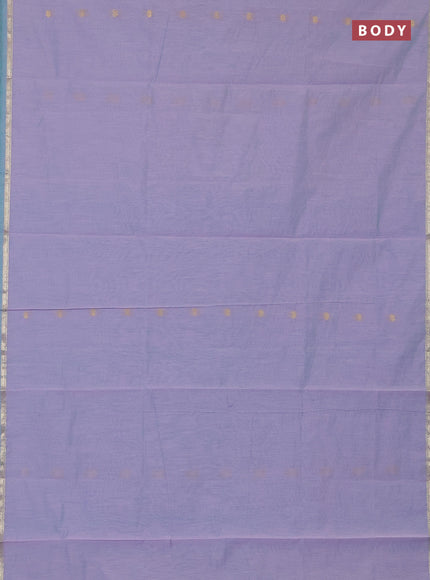 Semi maheswari cotton saree pastel blue and cs blue with zari woven buttas and small zari woven border