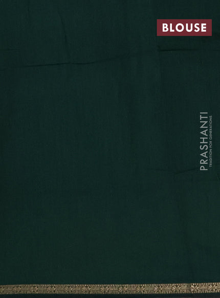 Semi maheswari cotton saree mustard yellow and bottle green with zari woven buttas and small zari woven border