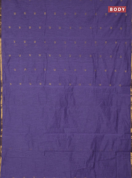 Semi maheswari cotton saree pastel violet and maroon with zari woven buttas and small zari woven border