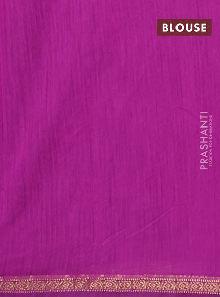 Semi maheswari cotton saree dark coffee brown and pink with zari woven buttas and small zari woven border