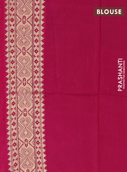 Crepe silk saree mustard yellow with allover prints & pita embroidery work and zari woven border