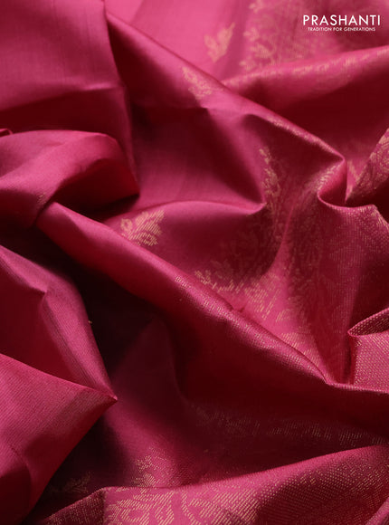 Pure soft silk saree pastel maroon with zari woven buttas and zari woven border
