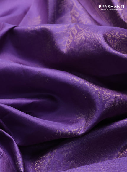 Pure soft silk saree lavender with allover zari woven buttas and zari woven border