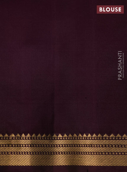 Pure soft silk saree purple and deep wine shade with zari woven buttas and zari woven border