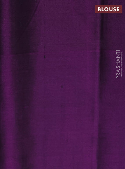 Pure soft silk saree green and purple with allover zari woven butttas and zari woven butta border