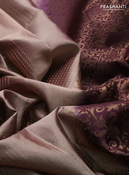 Pure soft silk saree brown and coffee brown with allover zari woven buttas and zari woven butta border