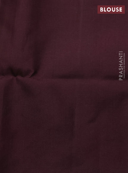 Pure soft silk saree brown and coffee brown with allover zari woven buttas and zari woven butta border
