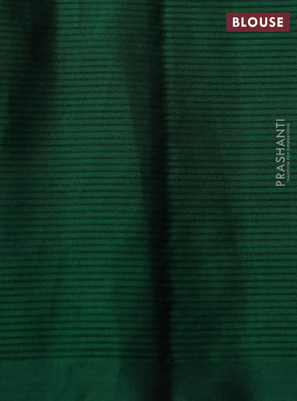 Pure soft silk saree pink and green with allover zari stripe pattern and zari woven border