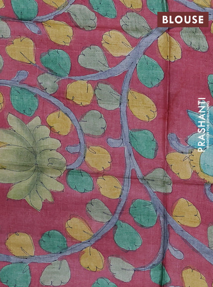 Pure tussar silk saree mustard shade and maroon shade with allover zari checked pattern and zari woven border