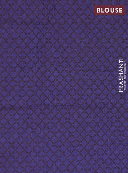 Chettinad cotton saree lime green and violet with thread woven buttas and thread woven border