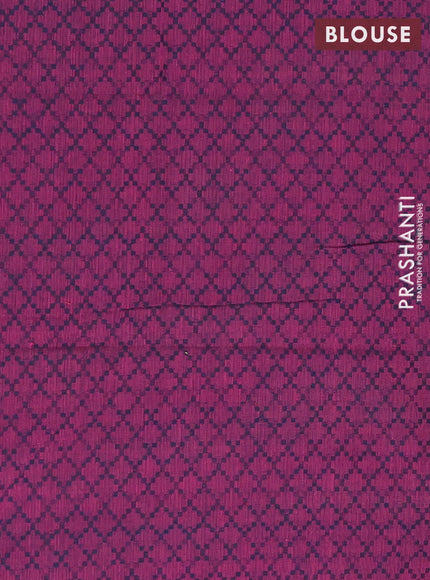 Chettinad cotton saree teal green and magenta pink with thread woven buttas and thread woven border
