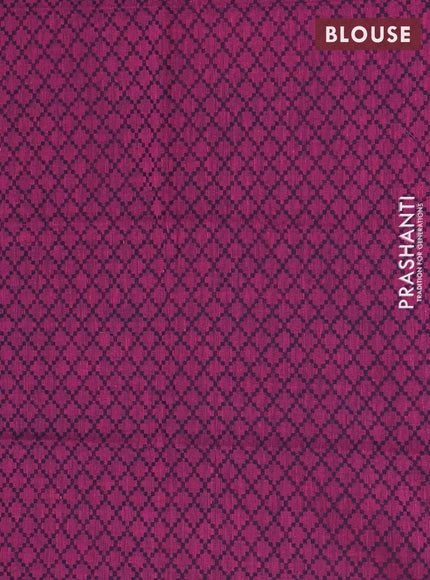 Chettinad cotton saree coffee brown and purple green with plain body and rettapet thread woven border