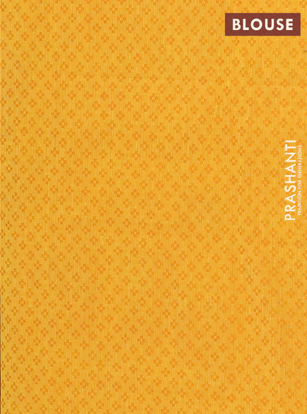 Chettinad cotton saree dark mustard and mustard yellow with thread woven buttas and temple thread woven simple border
