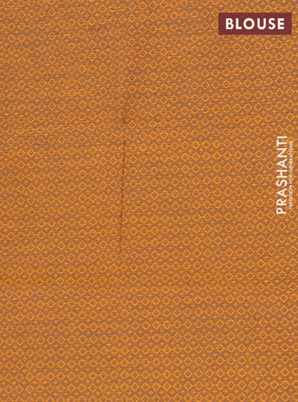 Chettinad cotton saree purple and dark mustard with thread woven buttas and long thread woven border