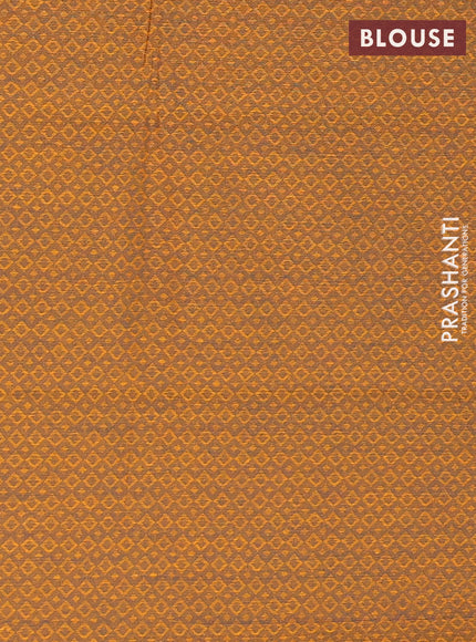 Chettinad cotton saree wine shade and mustard yellow with thread woven buttas and thread woven border