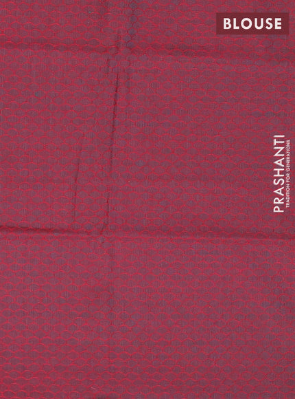 Chettinad cotton saree dark mustard and maroon with thread woven buttas and temple thread woven simple border
