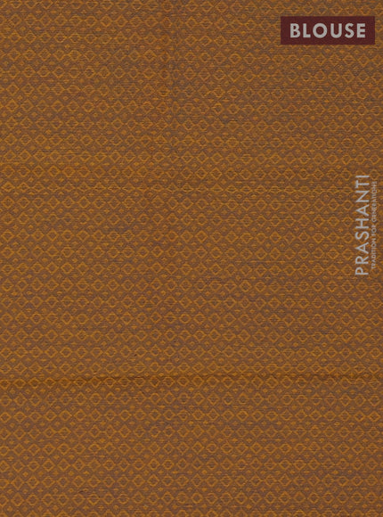 Chettinad cotton saree violet and mustard yellow with thread woven buttas and temple thread woven simple border