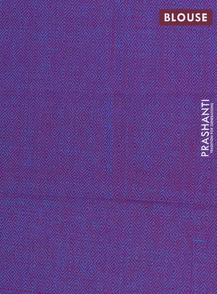 Chettinad cotton saree sunset orange and purple with thread woven buttas and thread woven border