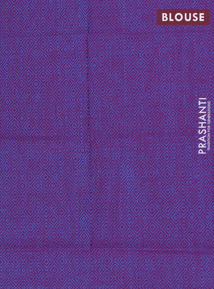 Chettinad cotton saree dual shade of yellowish pink and violet with thread woven buttas and thread woven border