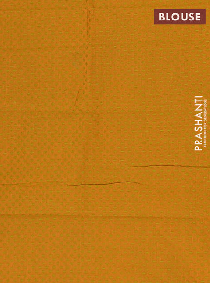 Chettinad cotton saree dual shade of teal green and mustard yellow with thread woven buttas and thread woven border