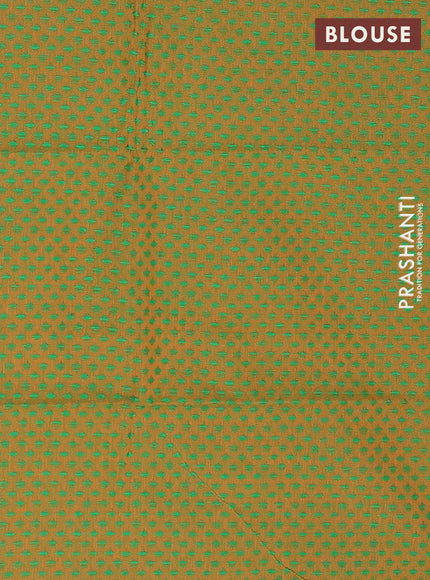 Chettinad cotton saree maroon and green with plain body and rettapet thread woven border
