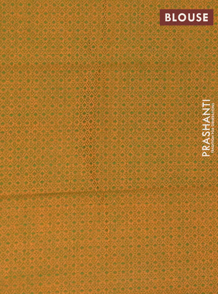 Chettinad cotton saree dual shade of greenish pink and mustard yellow with plain body and rettapet thread woven border