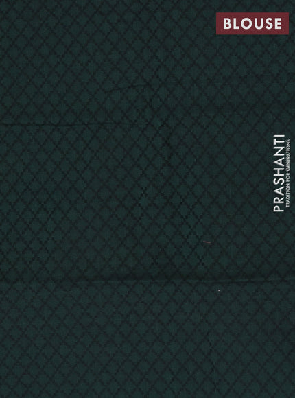Chettinad cotton saree green and bottle green with thread woven buttas and thread woven border