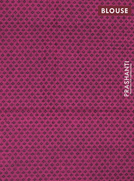 Chettinad cotton saree black and magenta pink with zari woven buttas and zari woven border