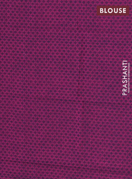 Chettinad cotton saree navy blue and magenta pink with plain body and rettapet zari woven border