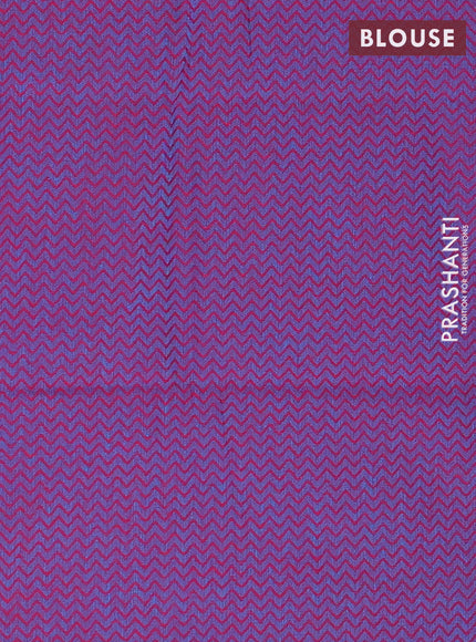 Chettinad cotton saree cs blue and purple shade with thread woven buttas and thread woven border