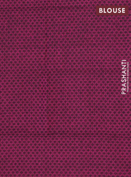 Chettinad cotton saree bottle green and purple with plain body and rettapet zari woven border