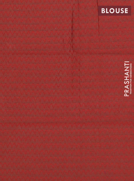 Chettinad cotton saree dark mustard and rust shade with thread woven buttas and zari woven border