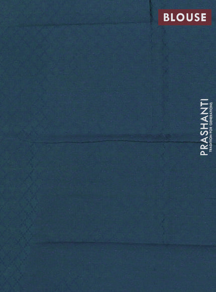Chettinad cotton saree light green and peacock green with thread woven buttas and zari woven border