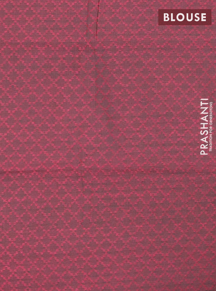 Chettinad cotton saree light green shade and pink shade with thread woven buttas and zari woven border