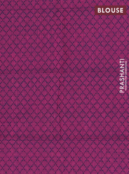 Chettinad cotton saree rust shade and purple with thread woven buttas and zari woven border