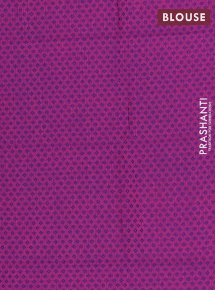 Chettinad cotton saree chiku and purple with thread woven buttas and zari woven border