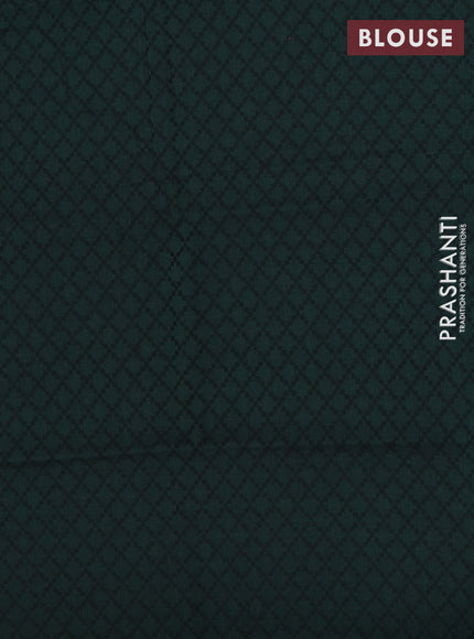 Chettinad cotton saree manthulir green and bottle green with plain body and zari woven border