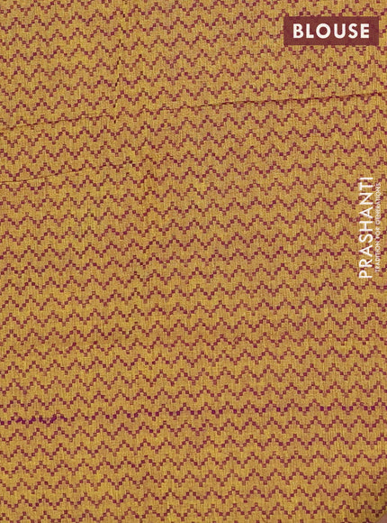 Chettinad cotton saree maroon and mustard green with plain body and zari woven border