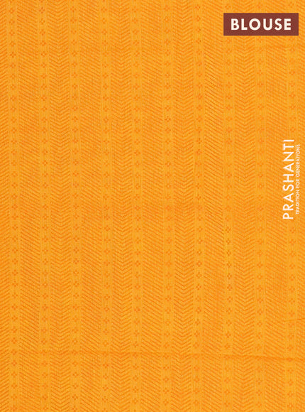 Chettinad cotton saree pink and mustard yellow with thread woven buttas and ganga jamuna border