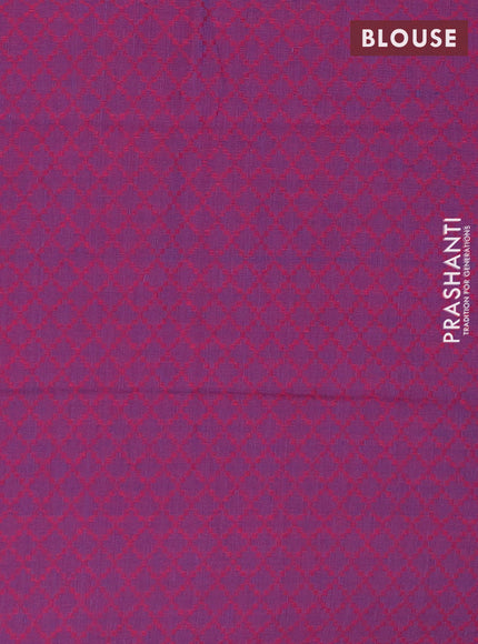 Chettinad cotton saree cs blue and purple with thread woven buttas and ganga jamuna border