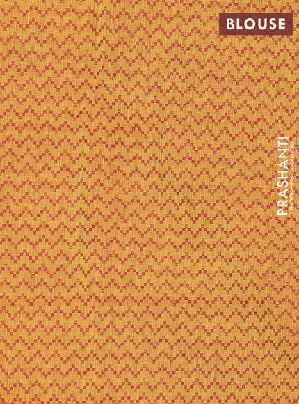 Chettinad cotton saree purple and mustard yellow with thread woven buttas and zari woven border