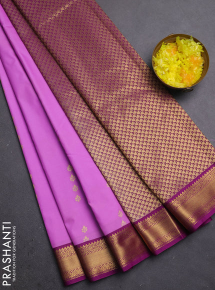 Semi kanchipuram silk saree lotus pink and pink with zari woven buttas and zari woven border