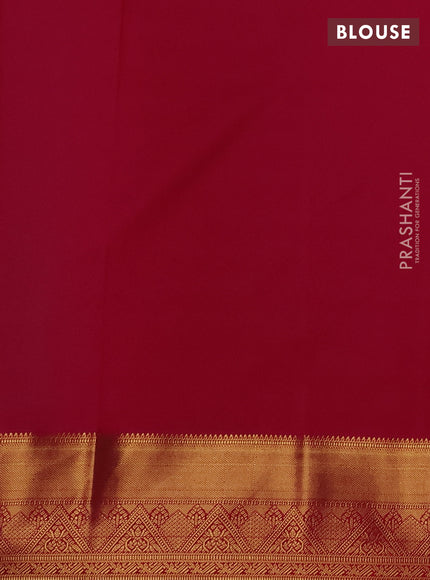 Semi kanchipuram silk saree teal green and pink with zari woven buttas and zari woven border