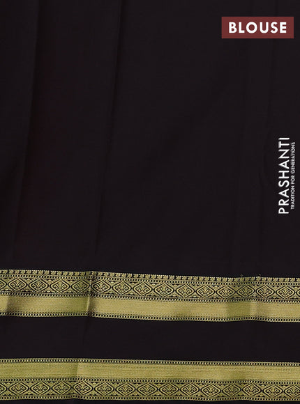Semi kanchipuram silk saree rust shade and coffee brown with zari woven buttas and rettapet zari woven border
